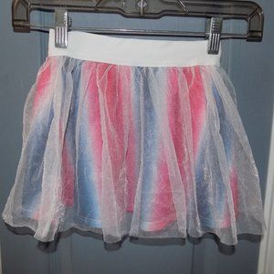 Ombre Red/White/Blue Tutu Skirt Size 4T Girl's NEW